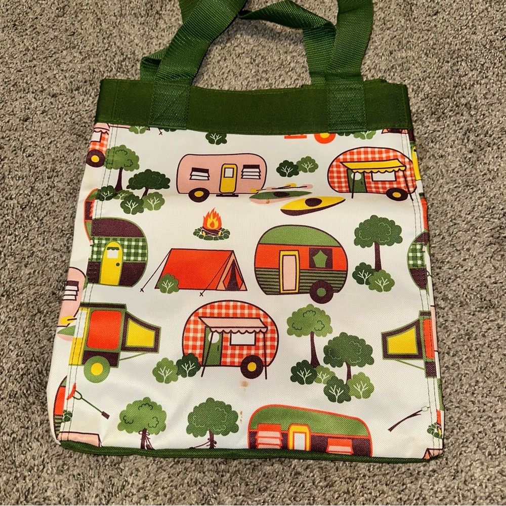 Thirty One Essential Storage Tote in the Gone Camping Print